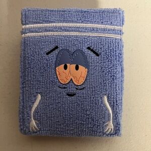 South Park Towlie Pleather Wallet Blue Fuzzy Outside New Money Holder